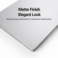 Étui de protection pour ordinateur portable HK-HHT pour MacBook Air Pro 14 pouces, coque transparente givrée