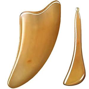 Herramienta de Masaje Corporal Gua Sha de Cuerno Natural de Búfalo, Tabla de Cuerno Natural con Acabado Natural, Tamaño Personalizable - Product Image 1