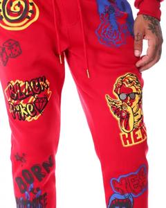 Nuevo Conjunto Deportivo de Felpa Técnica Personalizada 2026, Sudadera con Capucha Extra Grande y Pantalones Deportivos de Algodón con Estampado de Telaraña, Conjuntos Deportivos con Estampado Puff para Hombre - Product Image 4