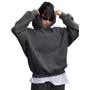 Sweat à capuche uni de haute qualité pour homme, personnalisé, thermique, décontracté, en tissu tricoté d'hiver, respirant, séchage rapide - Product Image 5