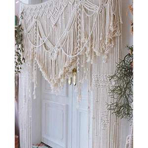 Cortina de Macramé Grande Hecha a Mano, Decoración Boho para Arco de Boda, Elegante Fondo de Macramé para Boda - Product Image 2