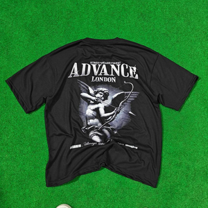 เสื้อยืดวินเทจโอเวอร์ไซส์ฮิปฮอปสตรีทแวร์พิมพ์ลาย DTG ทำจากผ้าโพลีเอสเตอร์/ ผ้าฝ้ายเนื้อละเอียด - Product Image 1