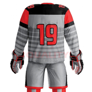 Les uniformes durables de hockey sur glace pour les joueurs d'équipe comprennent un maillot léger et un pantalon idéal pour les entraînements et les matchs intenses - Product Image 2