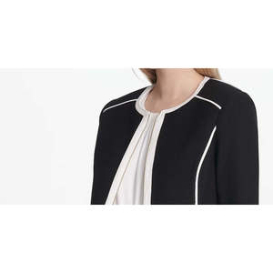 Giacca da Donna Calvin Klein Nera Taglia XL 2 con Bordi a Contrasto, Stagione Autunnale, in Maglia, Pelle Sintetica, Sherpa, Pelle di Pecora, Tinta Unita - Product Image 2