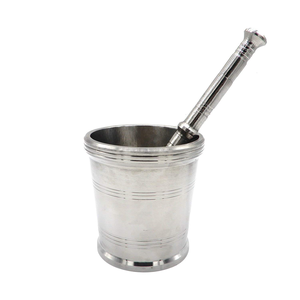 Vente à chaud pilon à mortier en métal de luxe meilleur outil de cuisine durable et sûr pour les aliments avec finition naturelle pour les épices et les herbes - Product Image 5