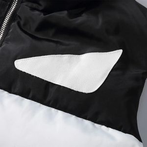 Vente en gros Veste d'hiver bouffante à manches courtes pour hommes avec logo personnalisé, coupe-vent à capuche respirante, imperméable et brillante - Product Image 4