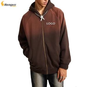 Nueva Sudadera con Capucha para Hombre, Estilo Vintage Lavado, Corte Regular, con Cierre, Color Personalizado, Estilo Casual Urbano, para Invierno - Product Image 5