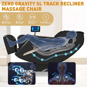 Fauteuil de massage avec modes de massage complet du corps, zéro gravité, shiatsu, système de chauffage intégré, massage par airbag avec analyse corporelle, yoga profond - Product Image 3