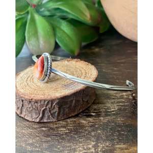 Tahe Spiny Oys & Sterling <b>Silver</b> Fashion <b>Cuff</b> <b>Bracelet</b> Elegant and Stylish Accessory - Product Image 4