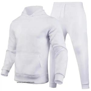 Chándal de punto con capucha para hombre, chándal deportivo informal de dos piezas personalizado de fábrica OEM de tela transpirable - Product Image 4