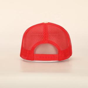 Sombrero deportivo de 5 paneles de alta calidad personalizado al por mayor gorra de lona para camión esponja negra logotipo impreso Y2K OEM rendimiento de malla de cuerda - Product Image 5