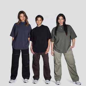 T-shirts en coton 100% pour femmes Summer Plain Blank Knitted Fabric Loose Fit Casual Wear T-Shirt imprimé pour femmes Plain Dyed 2025 - Product Image 5