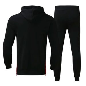 Conjunto de entrenamiento de invierno para hombre con logotipo personalizado OEM, ropa de gimnasio ligera transpirable atlética de secado rápido, chándales de color contrastante para hombre - Product Image 6