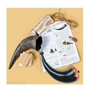 Luxury Buffalo Powder Horn <b>Metal</b> Hole <b>Holder</b> and Tip Customized Size Excellent Quality Buffalo Powder Horn - Product Image 3