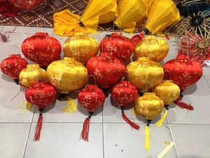 Vietnam factory supply silk paper <b>lantern</b> with bamboo frame for <b>indoor</b> home decoration and outdoor garden party event <b>lighting</b> - Product Image 5