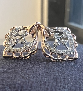 Pendientes de tuerca redondos minimalistas de diamantes naturales de oro sólido de 14 quilates para mujer, regalo de aniversario para ocasiones de fiesta - Product Image 6