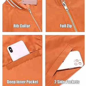 เสื้อแจ็คเก็ตบอมเบอร์ผู้ชายแบบนักบิน ระบายอากาศได้ดี ราคาโรงงาน คุณภาพเยี่ยม กันลม ใส่ทำงาน ไซส์ใหญ่ สำหรับฤดูหนาว พร้อมโลโก้สั่งทำได้ - Product Image 5