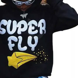 Sudaderas con Capucha de Algodón 100% para Hombre, Hechas en Pakistán, de Alta Calidad, Modernas, con Estampado Puff, 330g, Color en Contraste, Teñido Liso, Estilo Urbano - Product Image 5