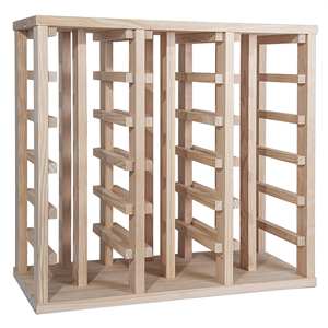 WELL HOME Porte-bouteilles en bois de pin avec 36 étagères non vernies - Product Image 1