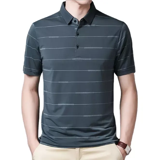 Maglietta polo personalizzata maglietta da golf da uomo in cotone 100% maglietta da uomo in morbido tessuto piqué ricamato t-shirt polo in cotone