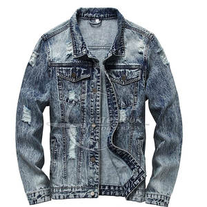 Veste en jean pour hommes avec design personnalisé Nouveau design de veste en jean pour hommes Services OEM de haute qualité personnalisés - Product Image 1