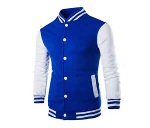 OEM Custom Logo Baseball Letterman Varsity <b>Jacket</b> for Men Stand Collar Plain <b>Canvas</b> <b>Jacket</b> for Spring Season - Product Image 6