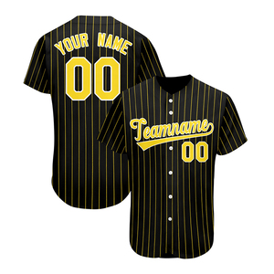 Uniformes d'entraînement de softball unisexes personnalisables, maillots de baseball personnalisés, imprimés rayés avec nom et numéro, grandes tailles, respirants - Product Image 5