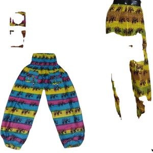 COTTON HAREM <b>TROUSERS</b> Hippie Boho <b>Indian</b> Pop Line Festival Beach Wear Unisex Women's Harem Ethnic Loose Baggy Festival Dress - Product Image 1