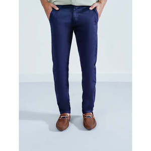 Pantalones de Hombre RENATO, 100% Algodón, Corte Slim, Modelo MC2280, Cintura Media, Tela Oxford, Cierre de Cremallera, Estilo Casual de Negocios, Rectos - Product Image 1