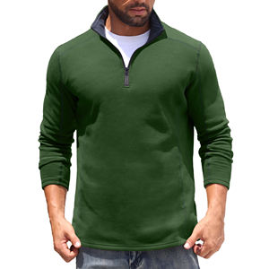 Custom Logo High Quality Stand Collar Zip Up Long Sleeve Cotton Blended Running Street Activewear Sports <b>Gym</b> <b>Sweatshirts</b> For Men - Product Image 2