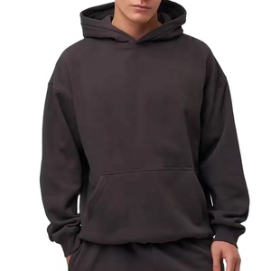 320gsm 80%Cotton 20%Polyester Blank <b>Plain</b> Oversize Hoodie High Quality Streetwear Custom Men's Hoodies <b>Sweatshirts</b> - Product Image 1