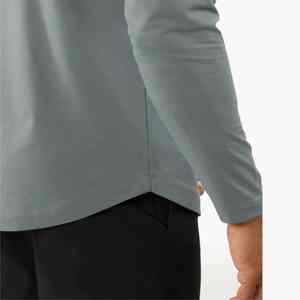 เสื้อเชิ้ตผ้าฝ้าย33% ผ้าโพลีเอสเตอร์62% นุ่มมีกระดุมเสื้อแขนยาวเสื้อแบบ Henley 5% - Product Image 5