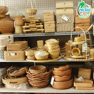Produit le plus vendu Boîtes de rangement en rotin parfaites pour l'organisation domestique et le stockage des aliments - Product Image 2
