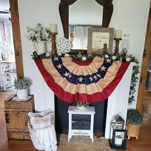 Vintage 3x6 Ft American Flag Bunting Outdoor Patriotic USA Embroidered Stars <b>Yard</b> & Lawn <b>Signs</b> USA TOP FLAGSINC - Product Image 5