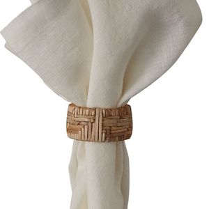 Made of Rattan <b>Round</b> Shape <b>Table</b> Accessories Napkin Rings Home and Kitchen Ware Tissue Holding Rings Affordable Price - Product Image 1