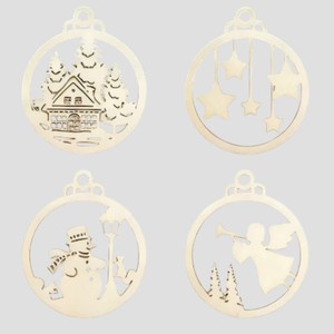 Recortes de árbol de Navidad de madera para manualidades y adornos de bricolaje espacios en blanco de madera MDF cortados con láser para álbum de recortes y decoración del hogar - Product Image 6