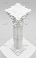 Colonne de style romain européen en marbre - Design creux pour villa extérieure avec construction solide