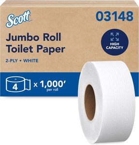 Papel Higiénico Scott Essential Jumbo, 8.8 Pulgadas de Diámetro, 2 Capas, 1000 Pies, 4 Rollos/Caja (03148) - Product Image 3