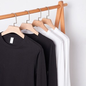 2025 Best Seller barato Color sólido 210gsm algodón manga larga Unisex hombres logotipo personalizado suelta en blanco Camiseta de manga larga para hombres - Product Image 6