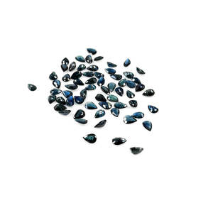 Piedras Preciosas de Zafiro Verde Natural Sin Tratar de Grado AAA, Calibradas en Forma de Pera de 3x5mm y 6x4mm, Corte Diamante Facetado, 8mm de Altura - Product Image 1