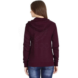Sudadera con Capucha y Cremallera Frontal para Mujer, con Logotipo Personalizado Disponible, Ropa de Calle de Invierno, Tejido Ligero y Transpirable - Product Image 3