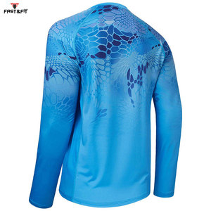 เสื้อตกปลาแขนยาวระบายอากาศแห้งเร็วดีไซน์ใหม่ออกแบบตามต้องการน้ำหนักเบาป้องกันแสงแดด - Product Image 3