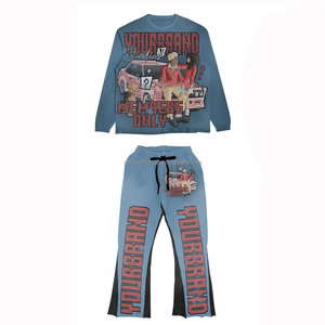 Nuevo Conjunto Deportivo de Invierno 2025, Personalizado con Logotipo, Unisex, Sudadera con Capucha y Pantalones de Chándal de Felpa, Tallas Grandes, para Hombre, 100% - Product Image 2