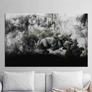 Décoration murale moderne en verre trempé : Tableau imprimé sur toile, toile encadrée - Product Image 1