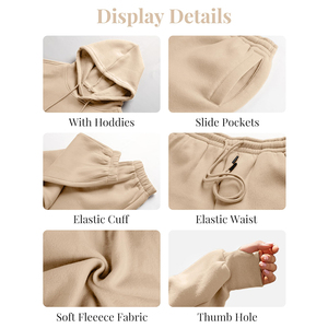 Conjunto de Sudadera con Capucha y Pantalones Deportivos Personalizados 2024 para Mujer, Resistentes al Viento, Transpirables, de Corte Regular, para la Temporada de Invierno - Product Image 6