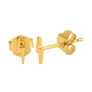 Pendientes de tuerca lisos de Plata de Ley 925 para mujer de alta calidad, chapado en oro clásico, regalo de joyería de aniversario de boda a la moda - Product Image 1