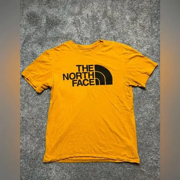 Camiseta North-Face de color amarillo con logotipo negro 100% camisetas North-Face genuinas originales de alta calidad a la venta