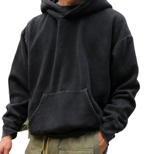 เสื้อมีฮู้ดฮิปฮอปของผู้ชายเสื้อสเวตเชิ้ตซักกรดเสื้อมีฮู้ดแนวสตรีทสูงเสื้อมี800วินเทจแบบปรับแต่ง2024 - Product Image 1