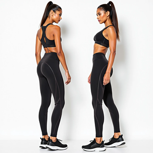 Conjunto de Yoga para Otoño Invierno con Sujetador Deportivo sin Costuras Estampado y Leggings que Proporcionan Movimiento Flexible y Comodidad Transpirable - Product Image 6