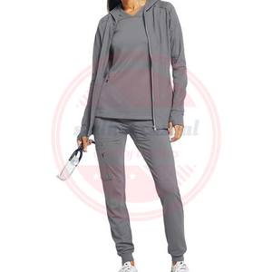 Veste de gommage d'allaitement à fermeture éclair confortable unisexe | Veste de gommage à manches longues haut pour usage hospitalier médical - Product Image 2